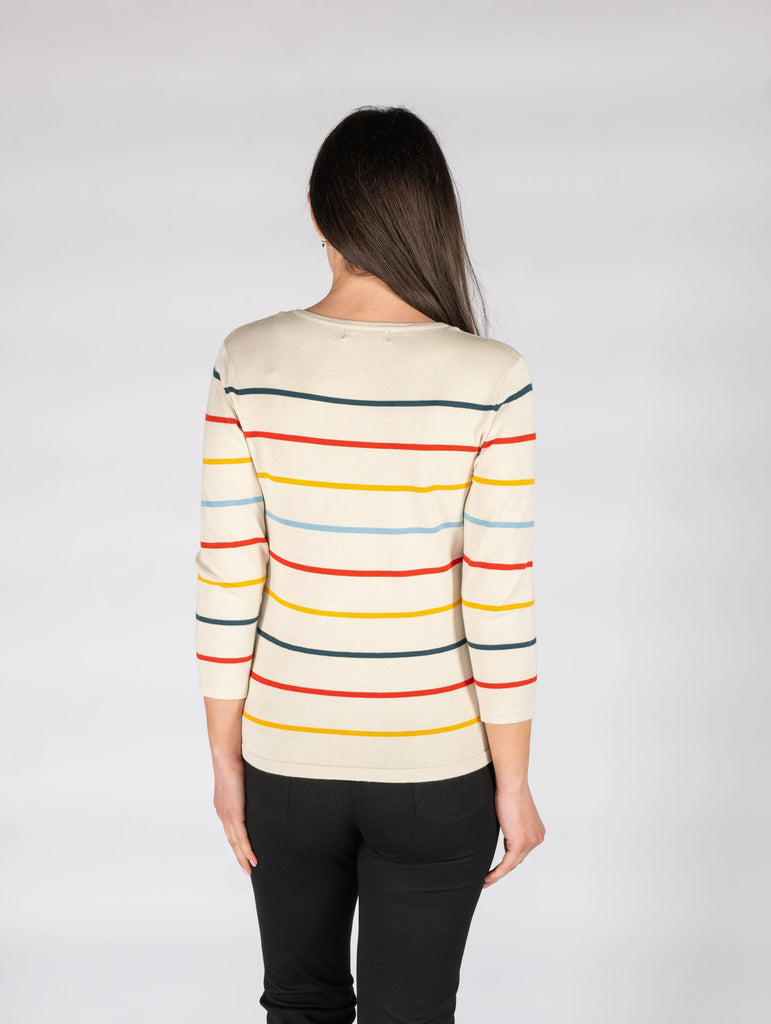 Multi Colour Stripe Jumper-Jumpers & Cardigans-Paco
