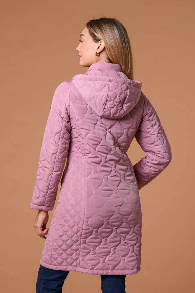 Multi Oval Quilt Jacket Pink-Jackets-Paco