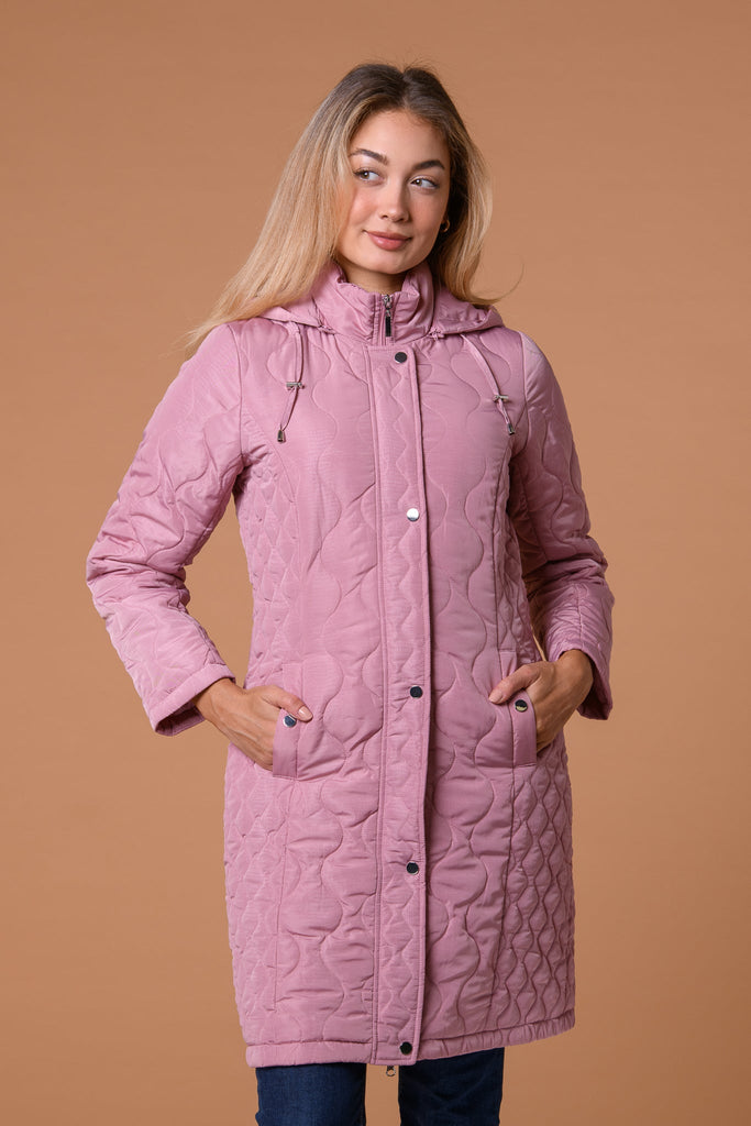 Multi Oval Quilt Jacket Pink-Jackets-Paco