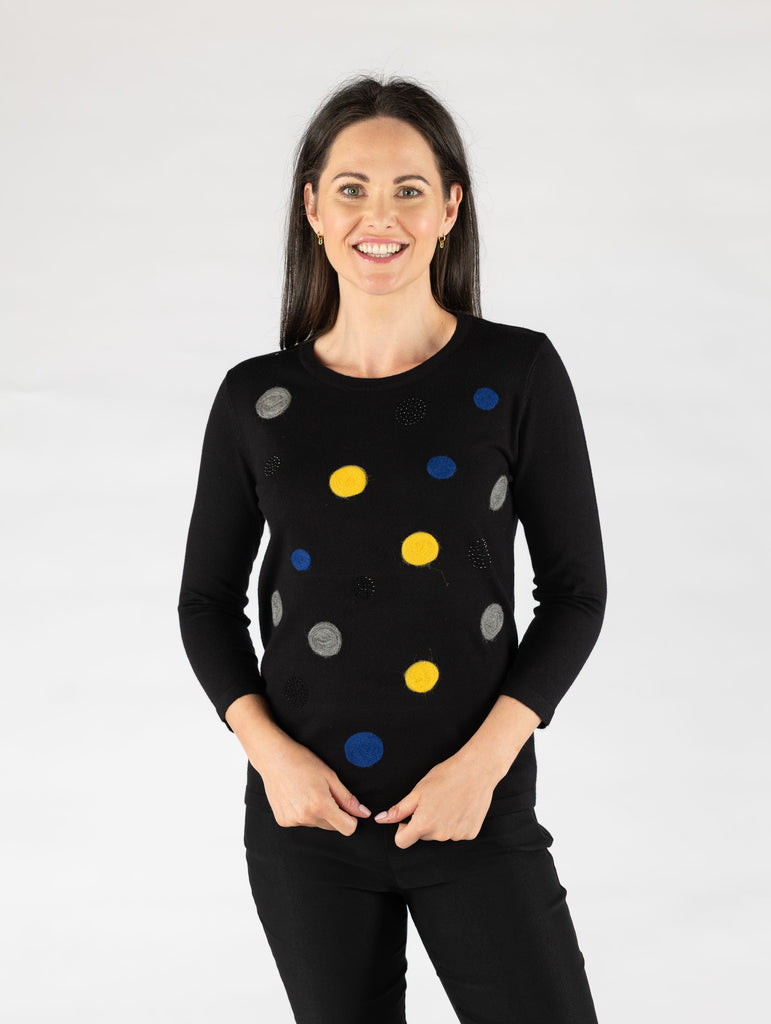 Multi Spot Jumper-Knitwear-Paco