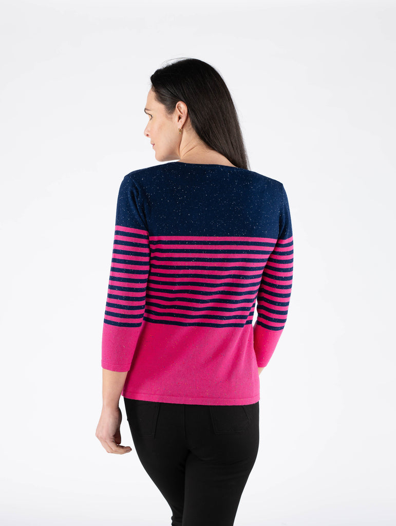 Navy Stripe Jumper-Jumpers & Cardigans-Paco