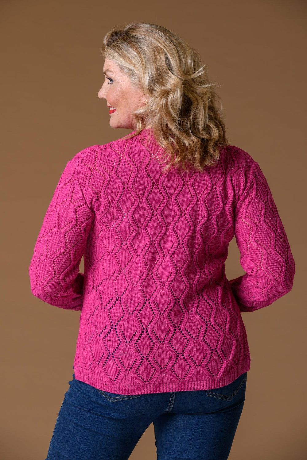 Open Pointelle Sweater - Cyclamen