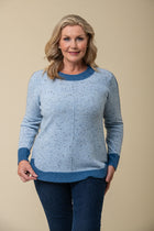 Tonal Melange Sweater – Blue