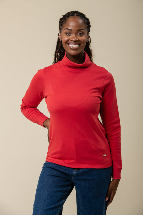 Cotton Roll Neck – Orange