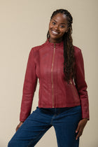 PU Jacket J508609 – Burgundy