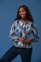 Supersoft Keyhole Top – Blue Wave