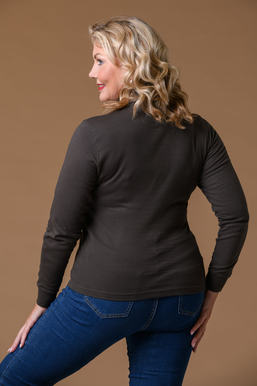 Cotton Roll Neck BROWN