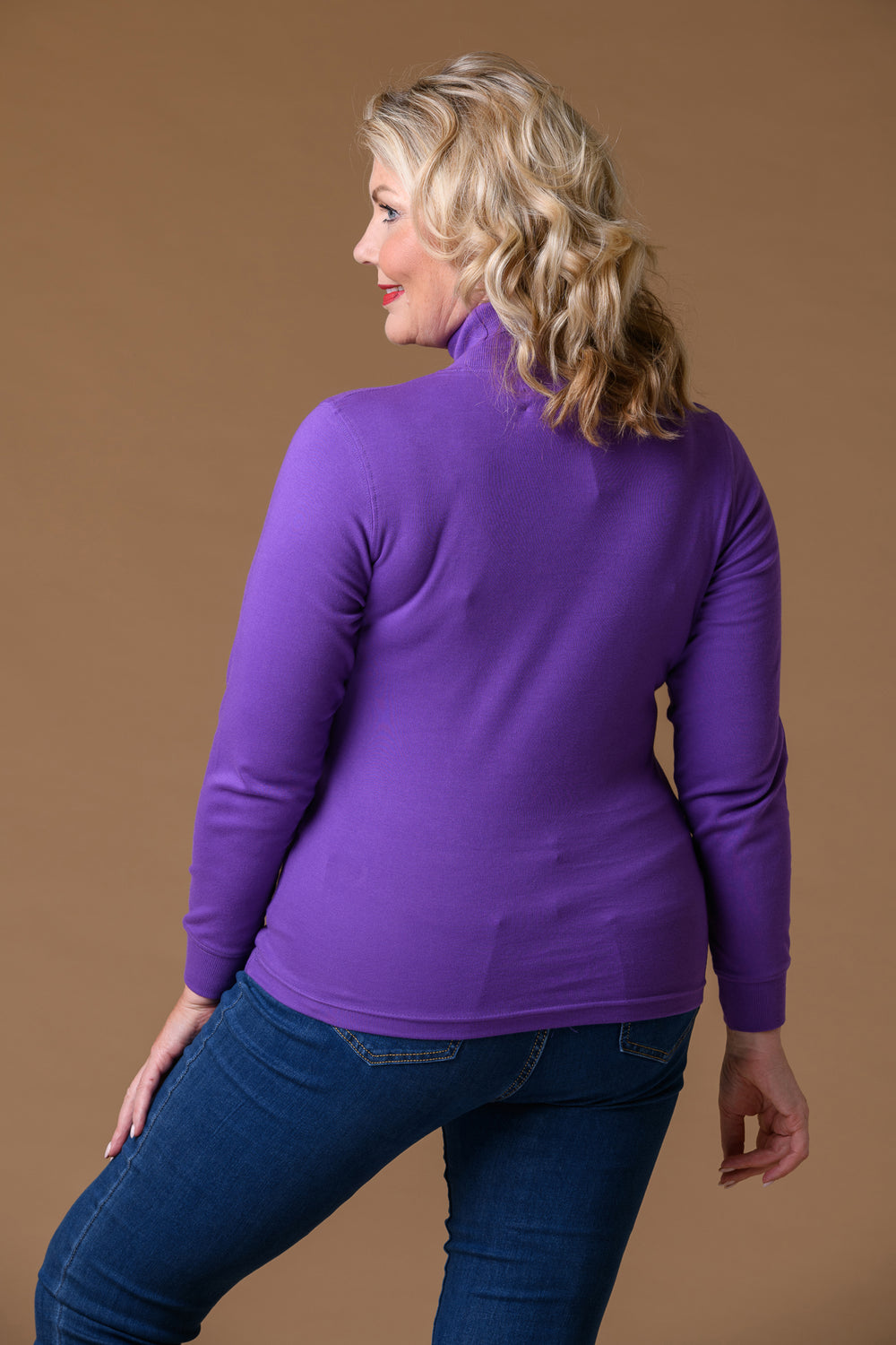 Cotton Roll Neck PURPLE