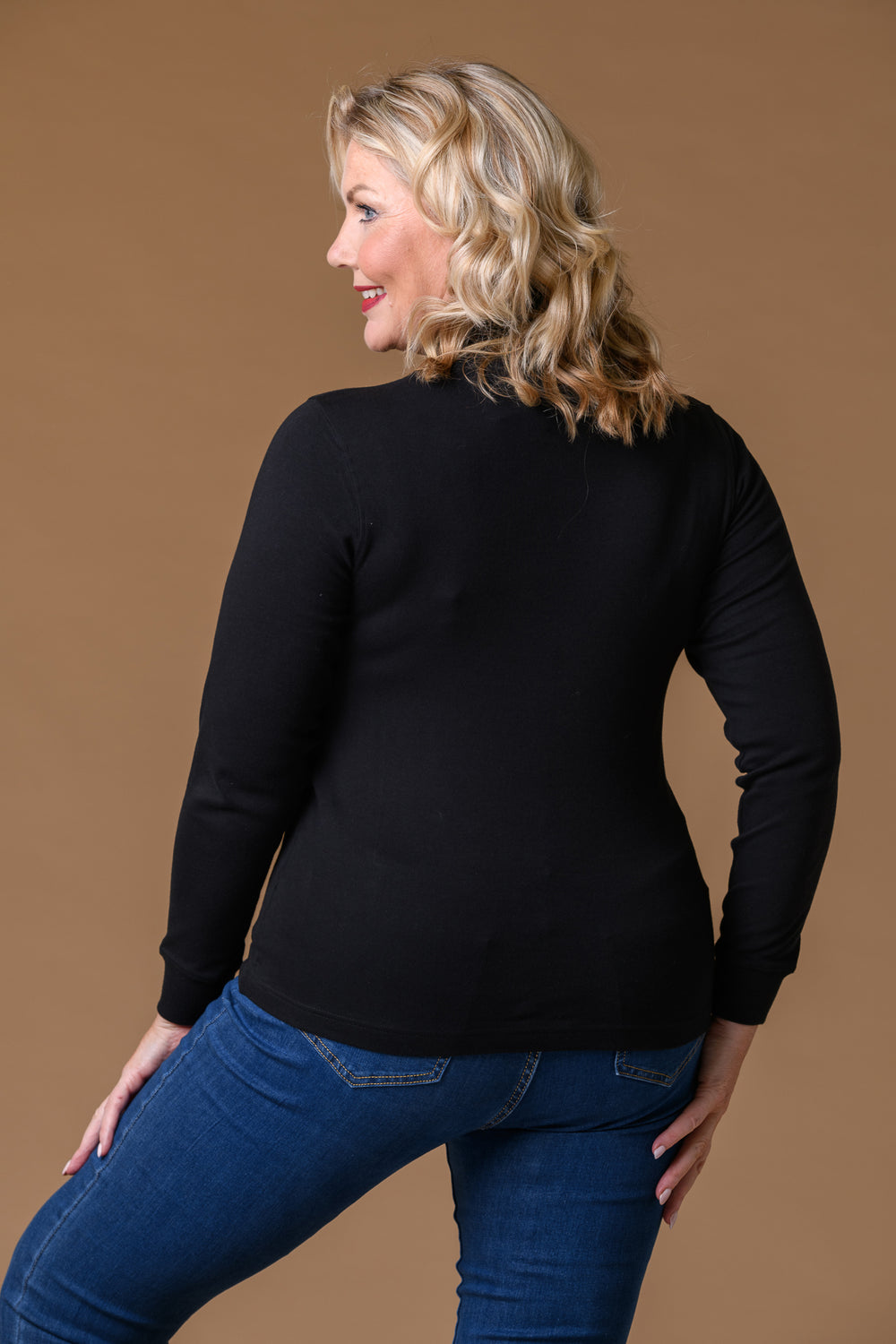 Cotton Roll Neck BLACK