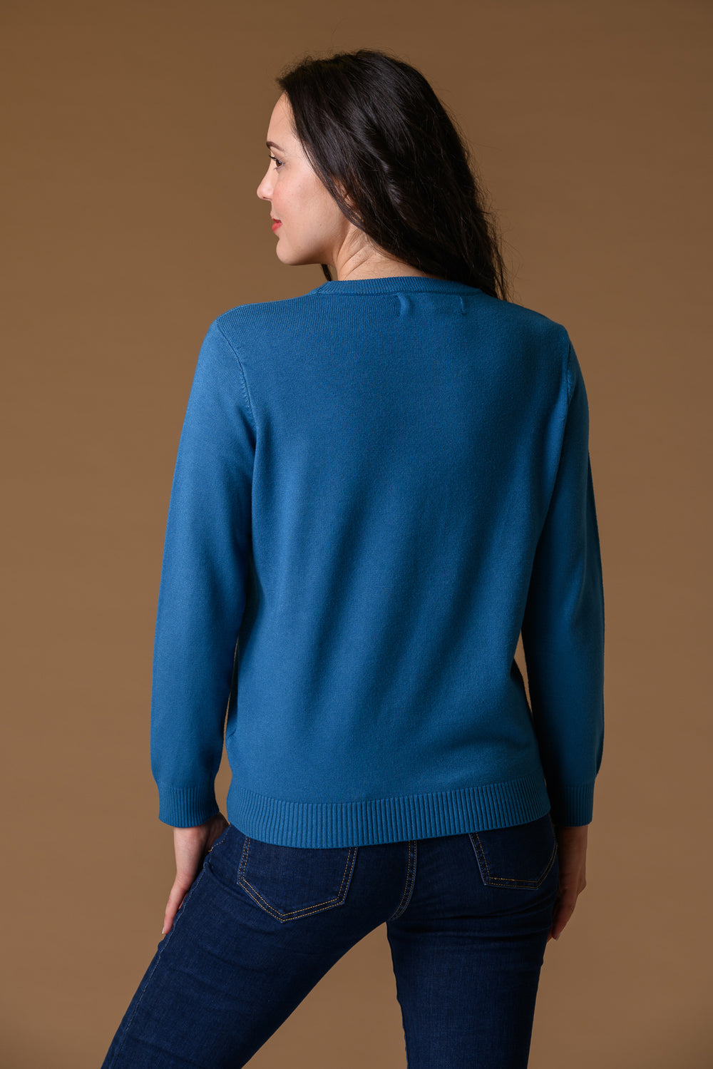 Raised Flower Sweater KP519089 BLUE