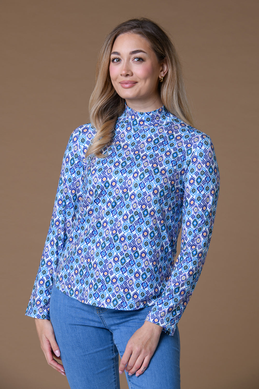 S.Soft Turtleneck top BLUE