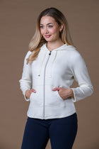 Marl Lurex Trim Hoody CREAM