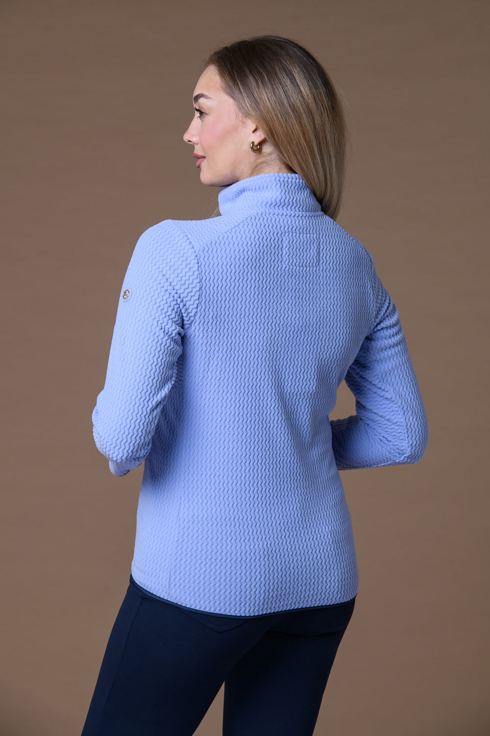 Zig Zag Full Zip Top LILAC