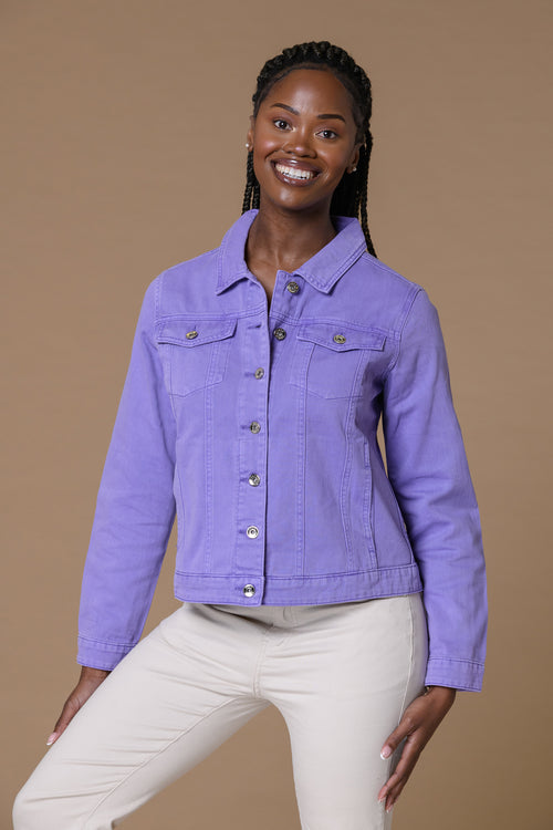 Spring Denim Jacket PURPLE – Paco