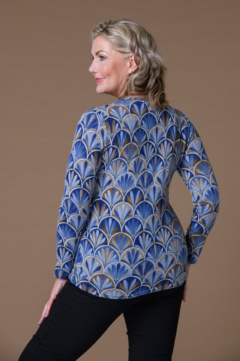 Basic Brushed L/S Top-Blue