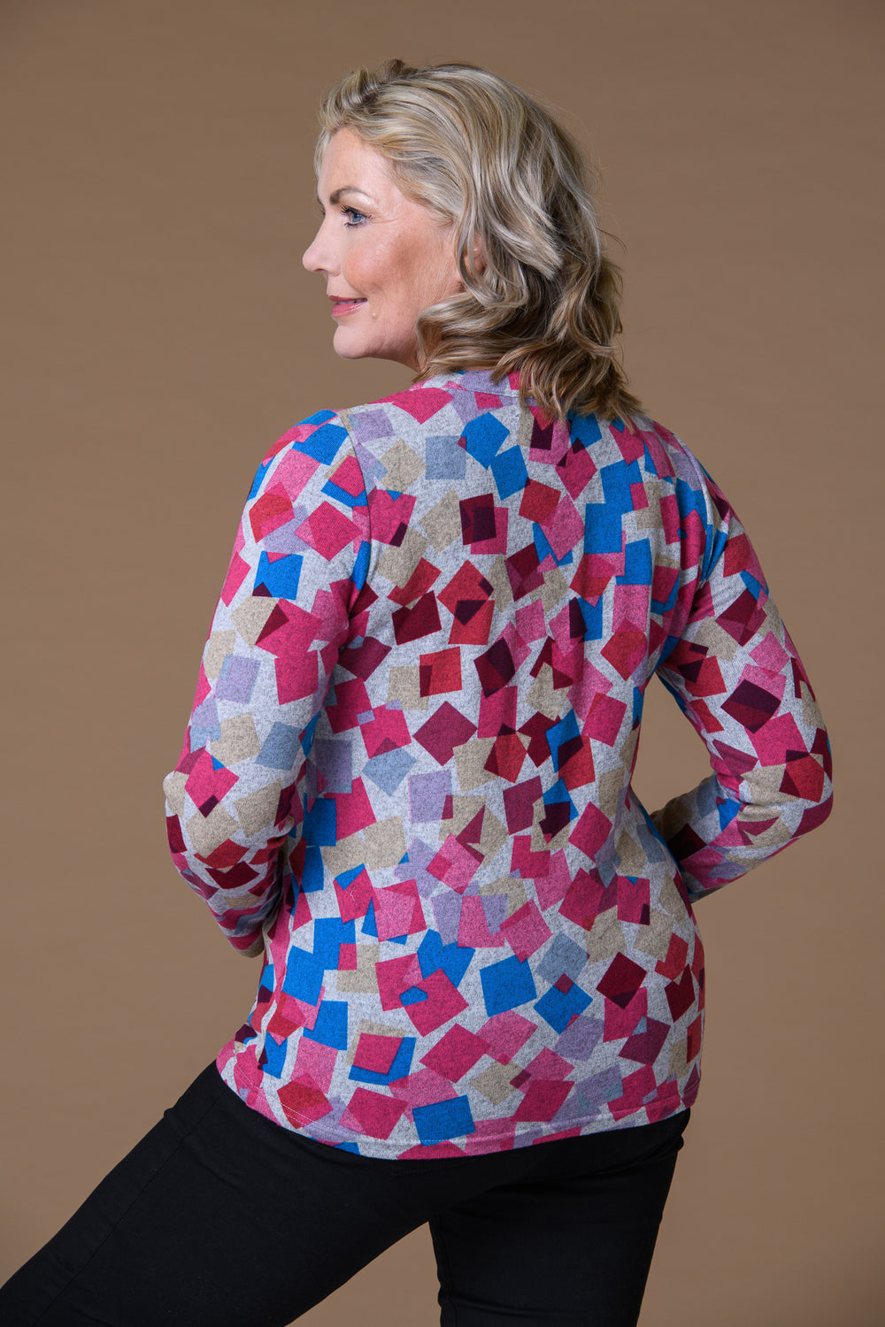 Multi Squares Brush Top PINK