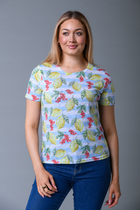 Amalfi Summer Tee Yellow/Blue