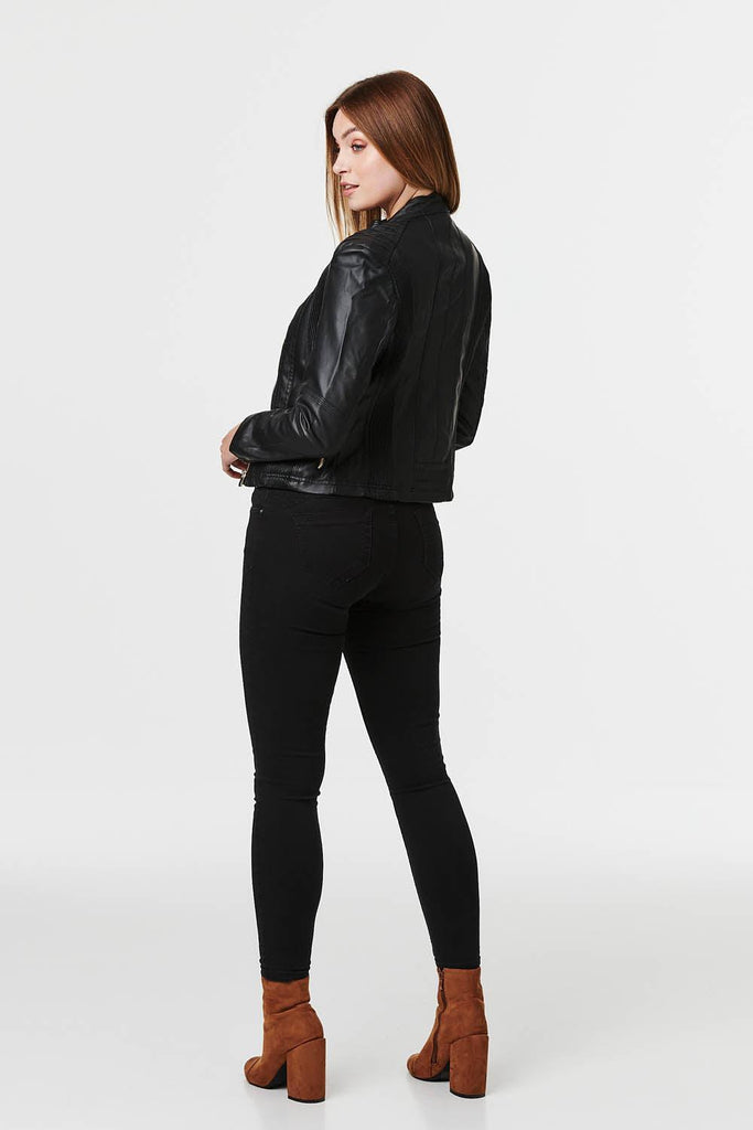 PU Jacket J508609 BLACK-Jackets-Paco