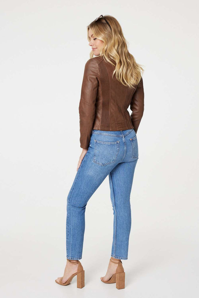 PU Jacket J508609 TAN-Jackets-Paco