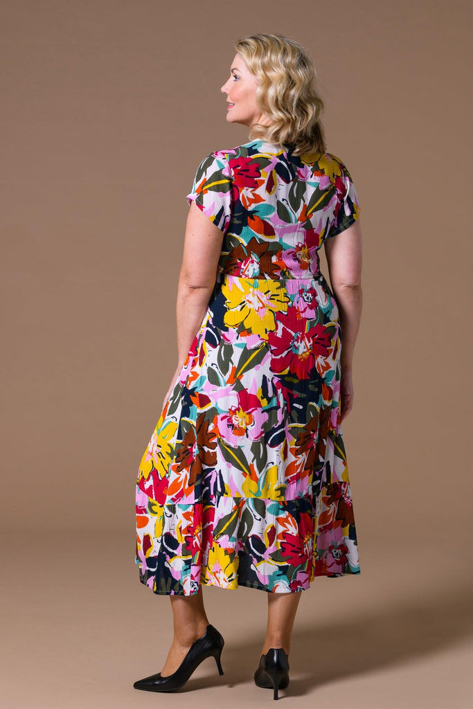 Paint Print Dress-Dresses-Paco