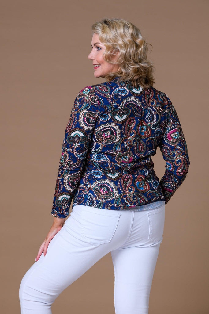 Paisley Print Nehru Top-Tops-Paco