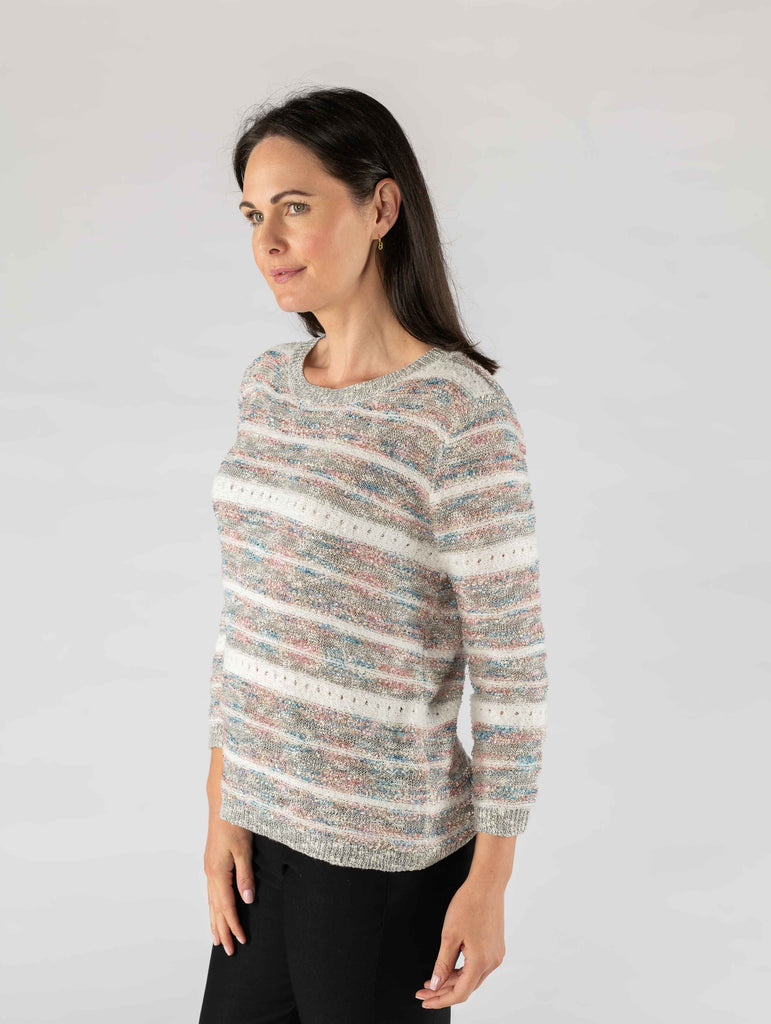 Pastel Stripe jumper-Jumpers & Cardigans-Paco