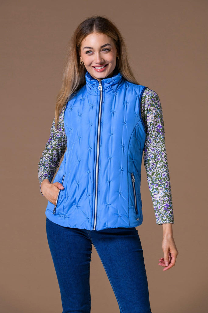 Pintuck Quilt Gilet-Paco