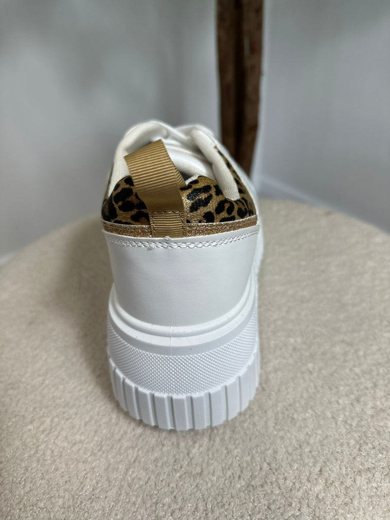 Platform Leopard Trainer- White-Shoes-Paco