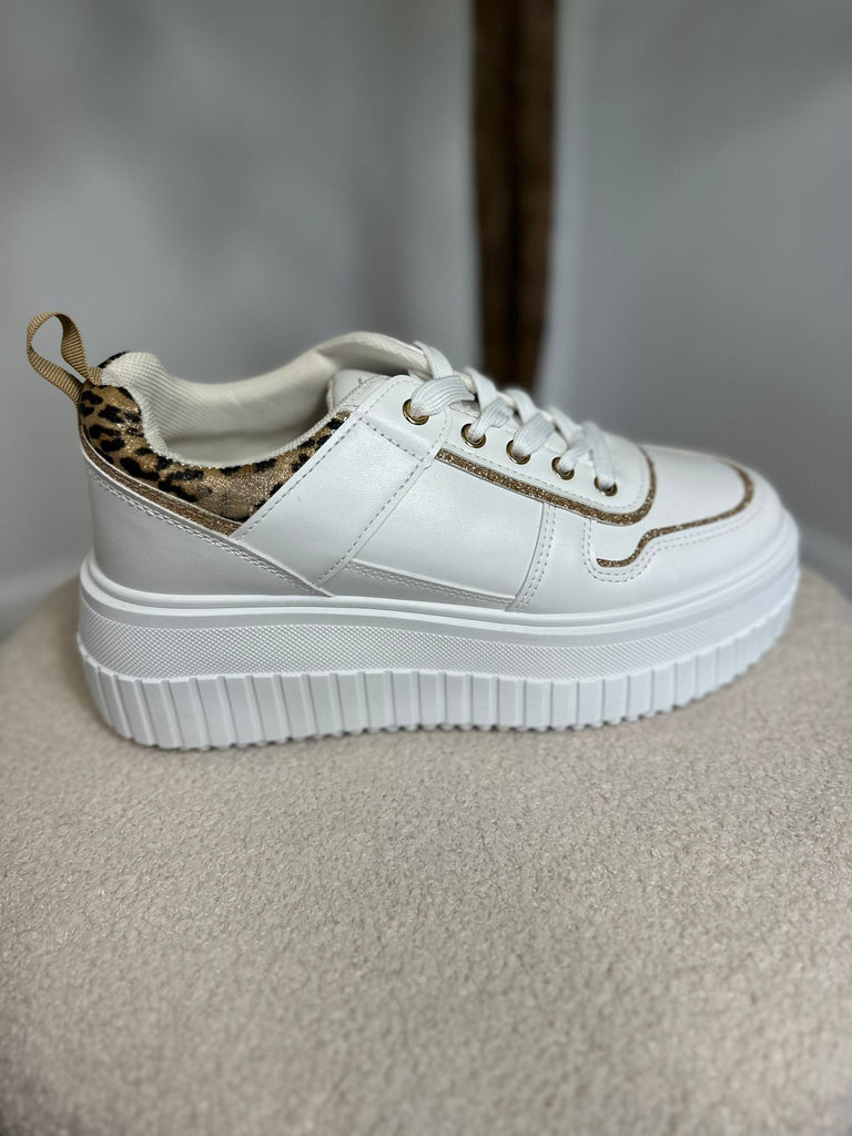 Platform Leopard Trainer- White-Shoes-Paco