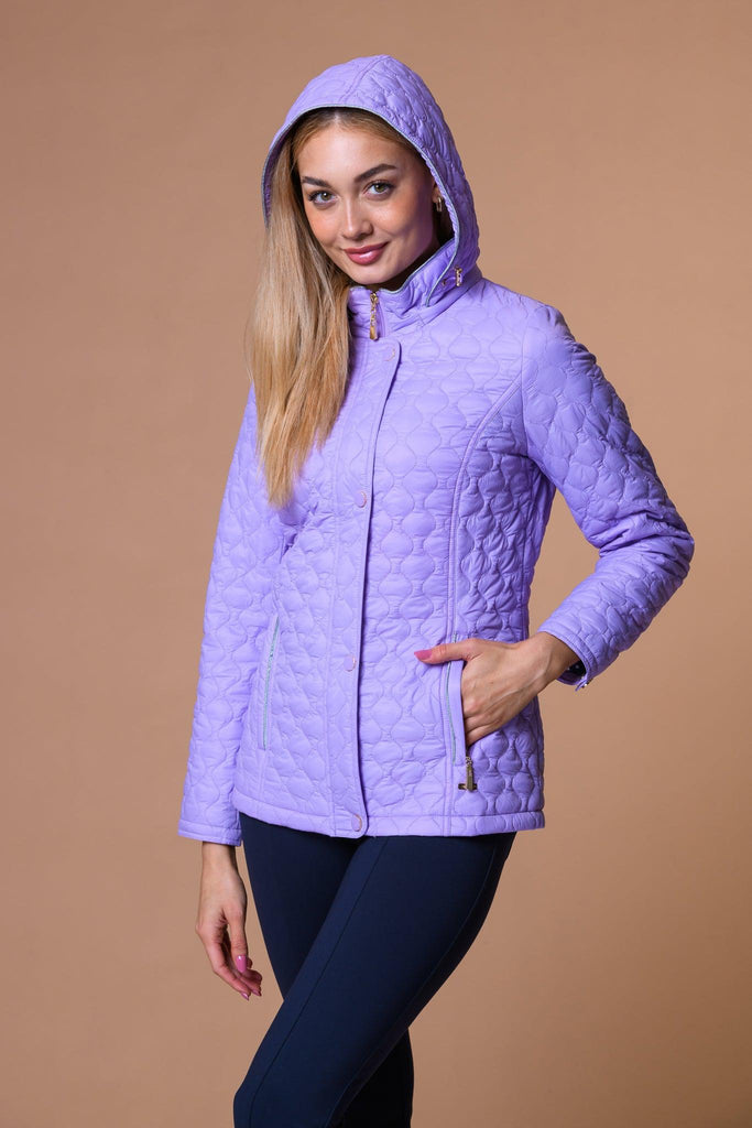Print Lining Onion Quilt Jacket-Jackets-Paco