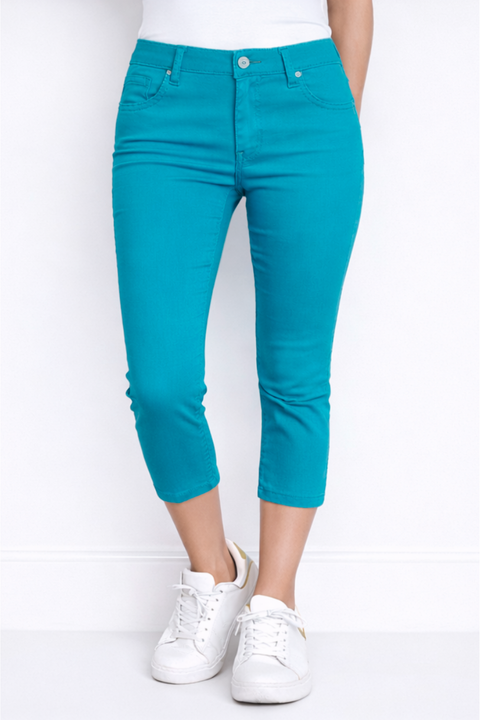 Cut Off Colour Denims Capri Breeze