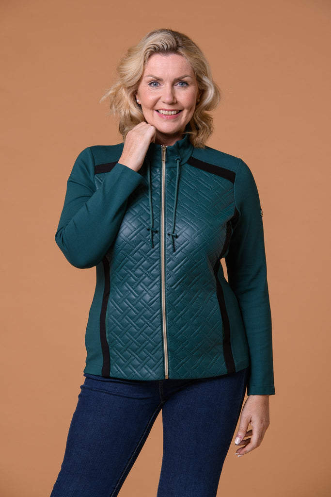 Pu Panel Jog Top-Jackets-Paco