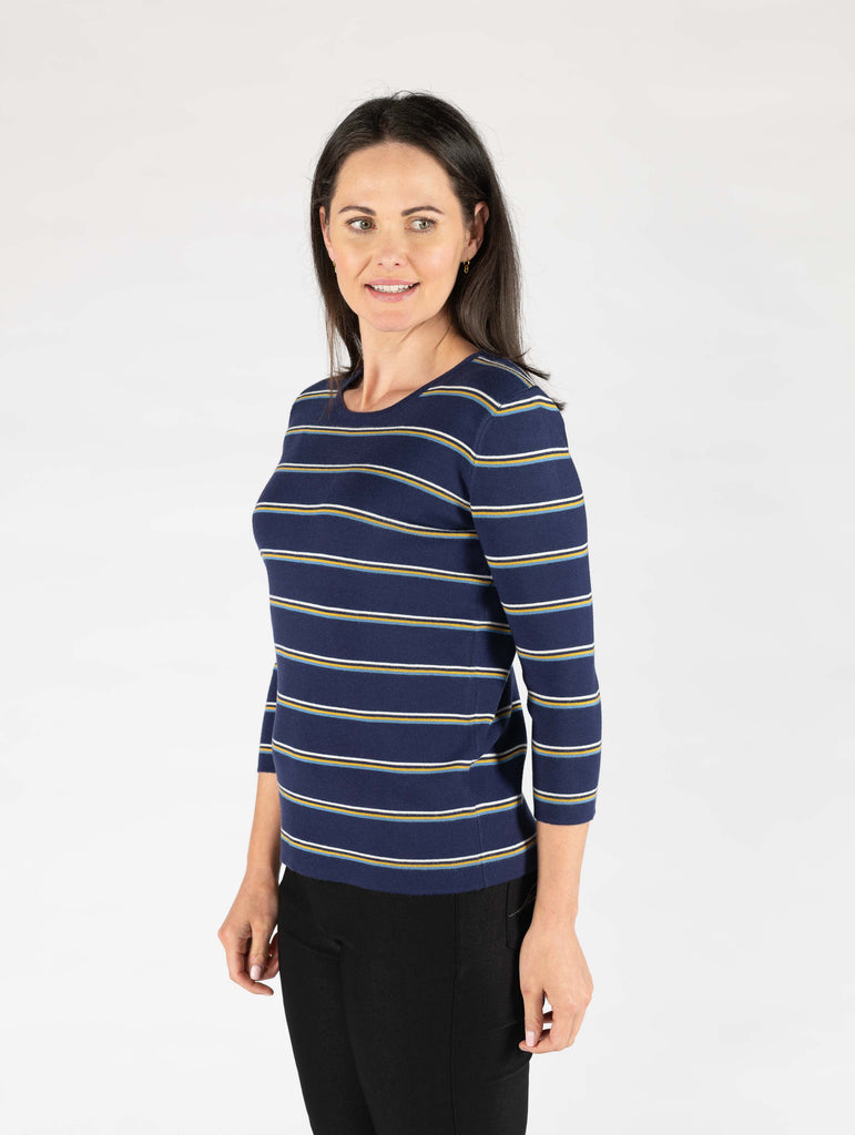 Rib Stripe Jumper-Jumpers & Cardigans-Paco