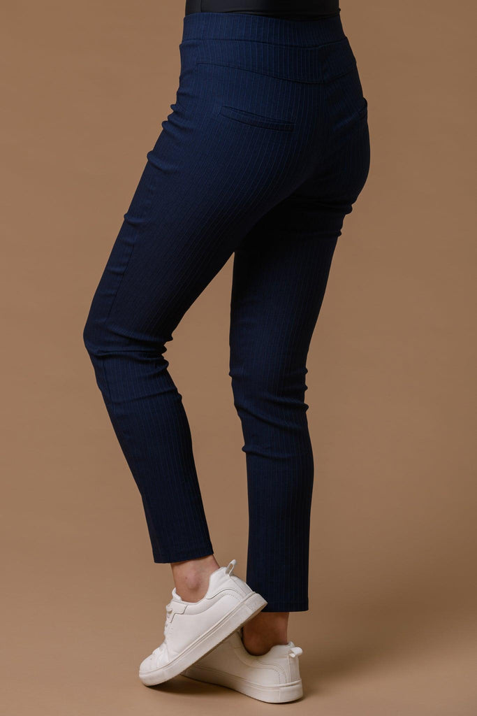Ribbed Jegging Trousers NAVY-Trousers-Paco