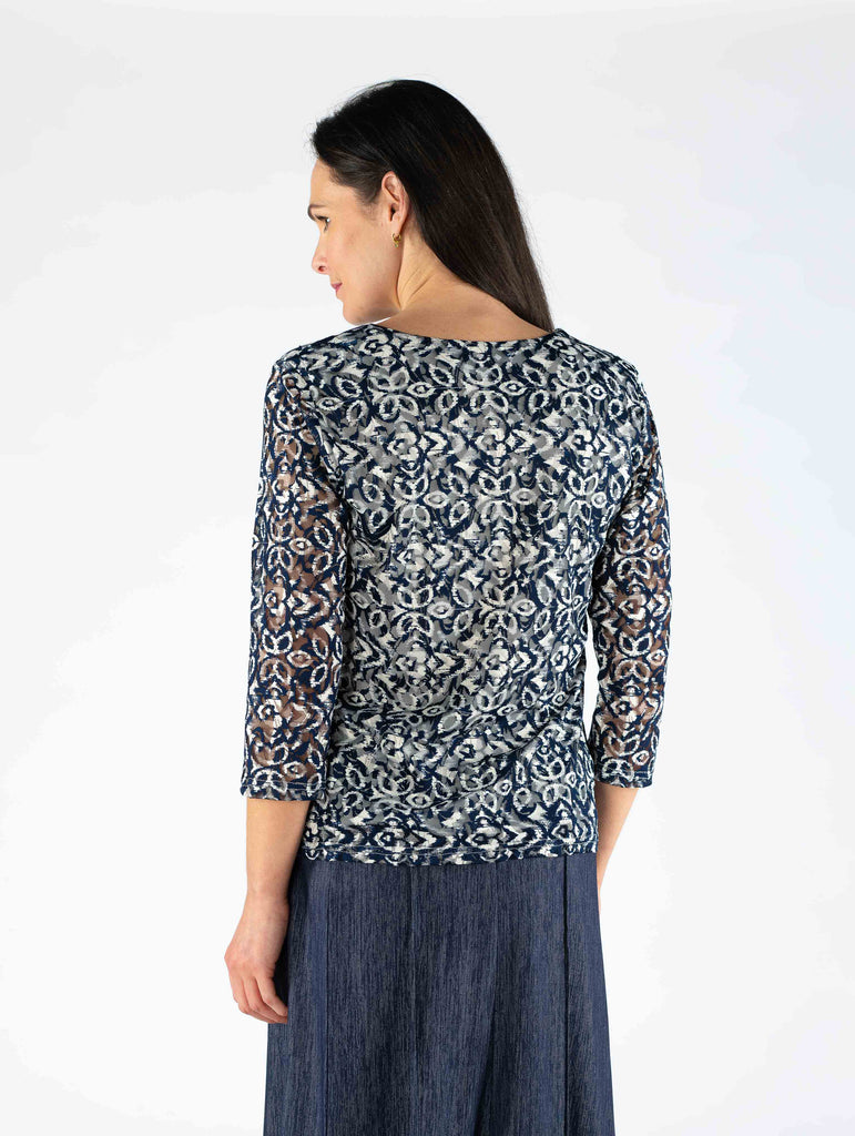 Round Neck Lace Top-Tops-Paco