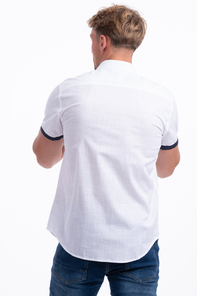 Short Sleeve Shirt - White-Tops-Paco