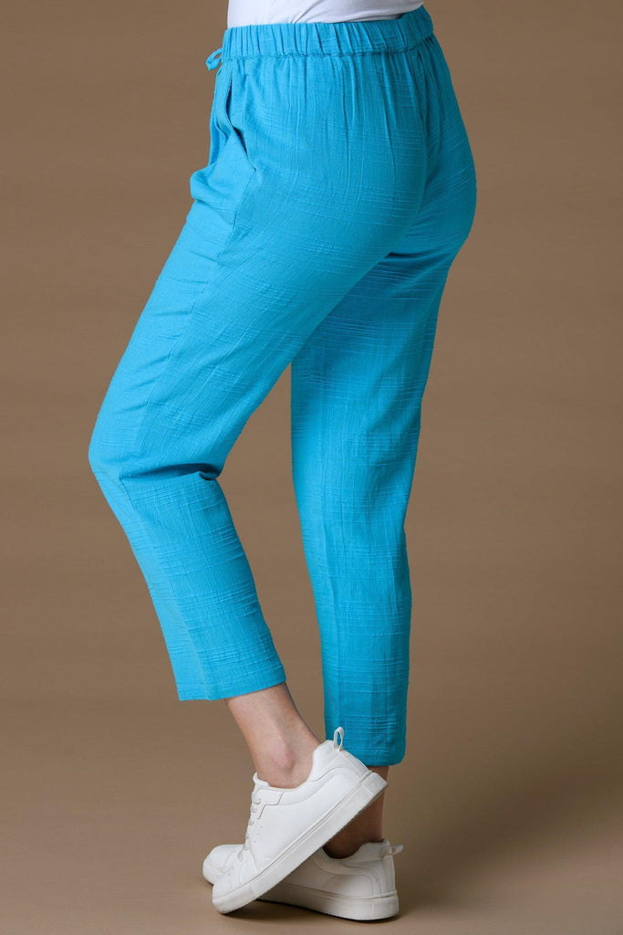 Slub Trousers - Turq-Bottoms-Paco