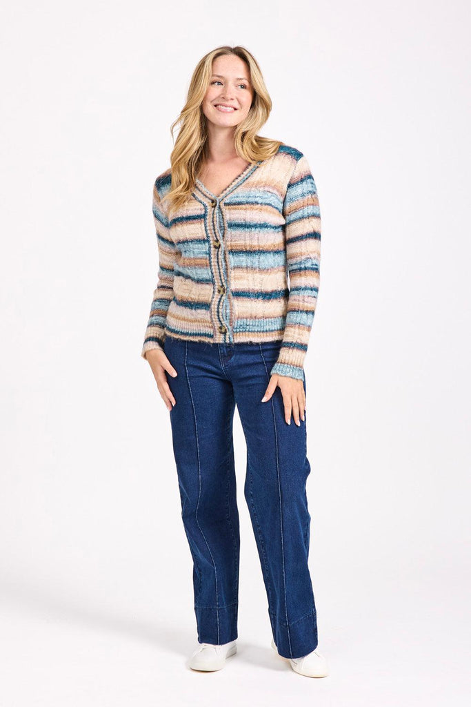 Space Dye Cable Cardigan-Knitwear-Paco