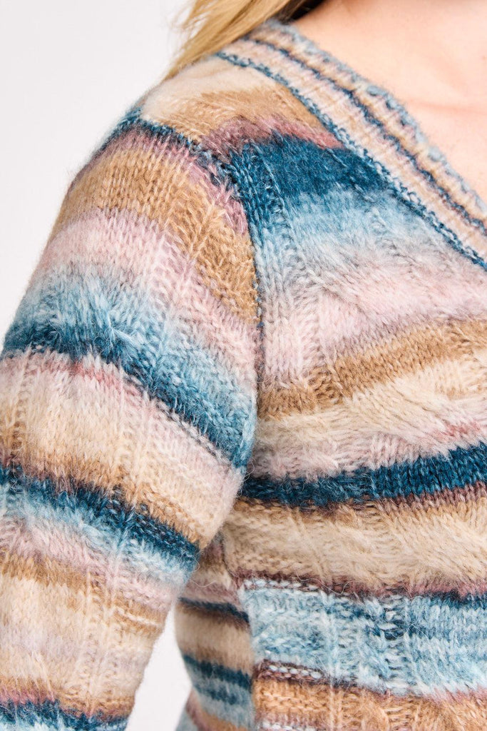 Space Dye Cable Cardigan-Knitwear-Paco