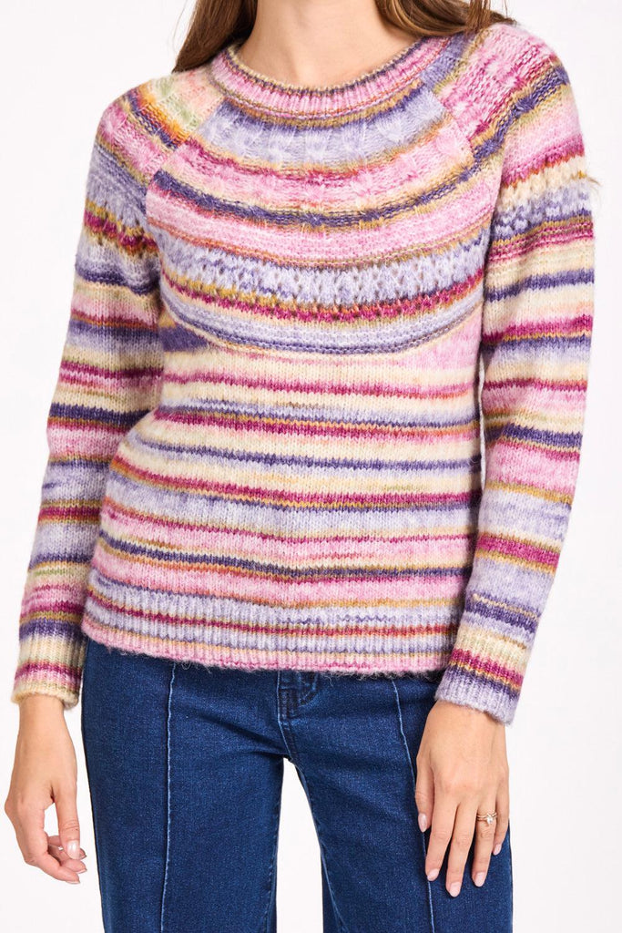 Space Dye Cable Jumper-Knitwear-Paco