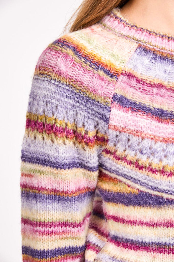 Space Dye Cable Jumper-Knitwear-Paco