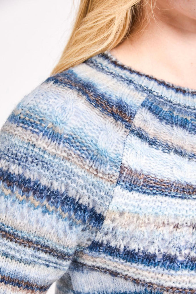 Space Dye Cable Jumper-Knitwear-Paco