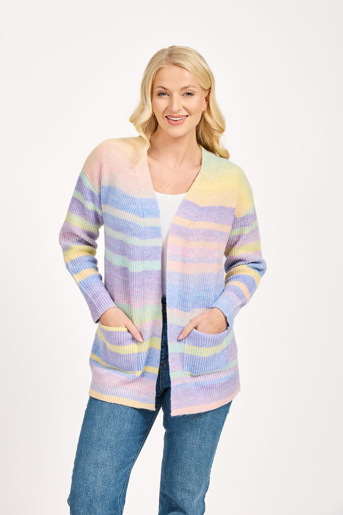 Space Dye Cardigan - Lilac-Cardigans-Paco