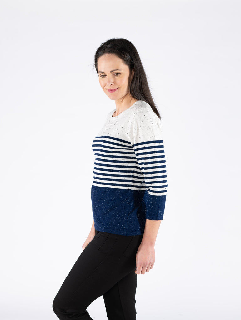 Speckle Stripe Jumper-Jumpers & Cardigans-Paco