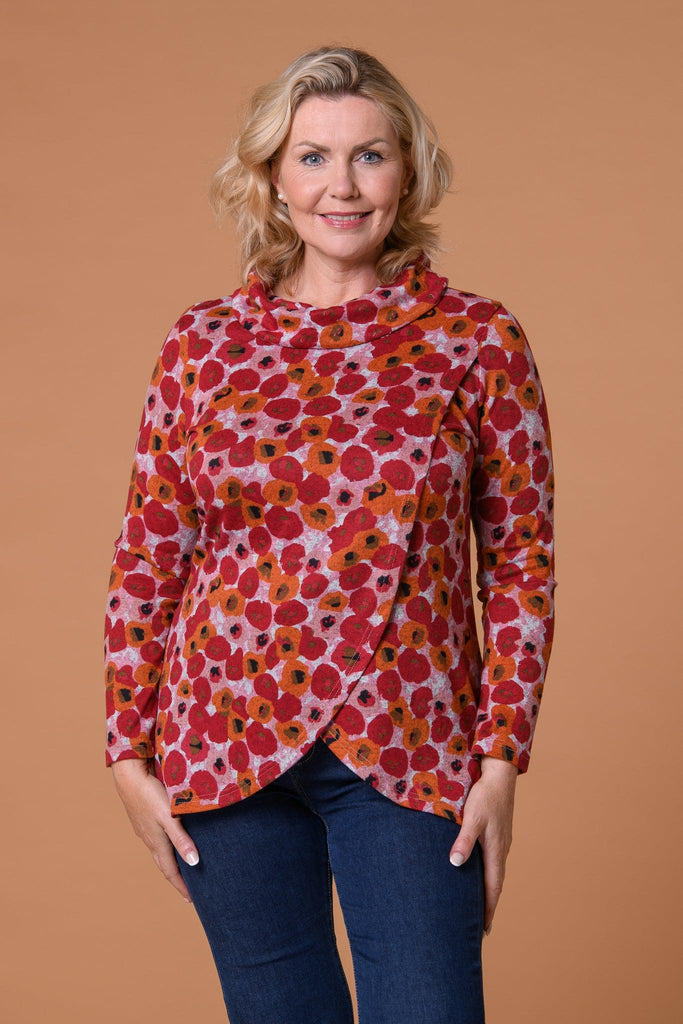 Splodge Wrap Front top-Tops-Paco