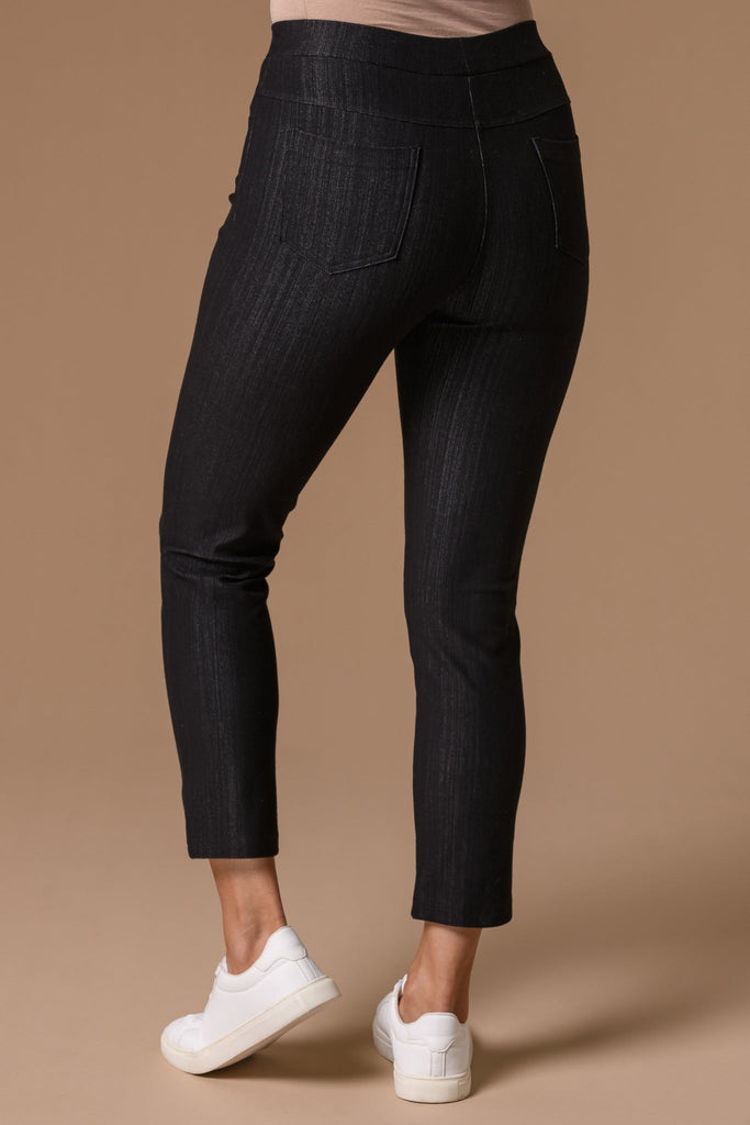 Stretch Denim Jeggings Black-trousers-Paco