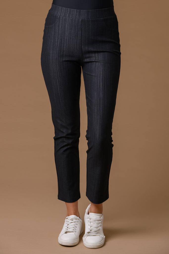 Stretch Denim Jeggings CHARCOAL MARL-trousers-Paco