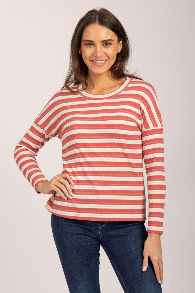 Stripe Lurex Top-Sweaters-Paco