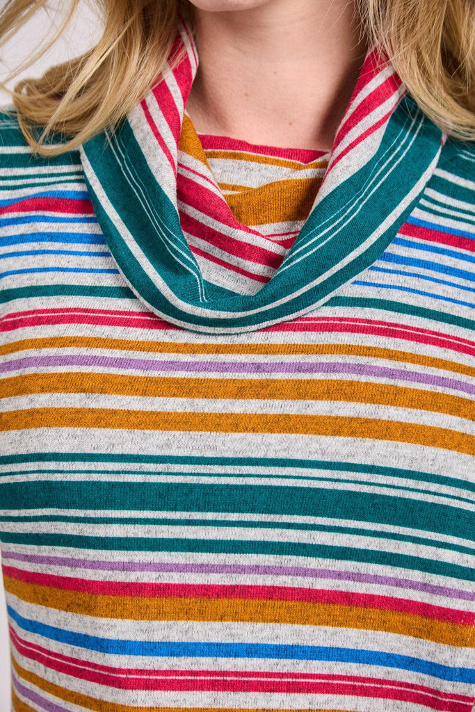 Stripe Overlap top-Knitwear-Paco