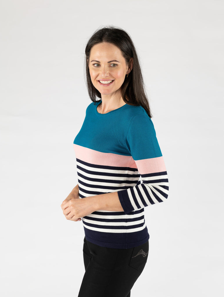 Stripe Panel Jumper-Jumpers & Cardigans-Paco